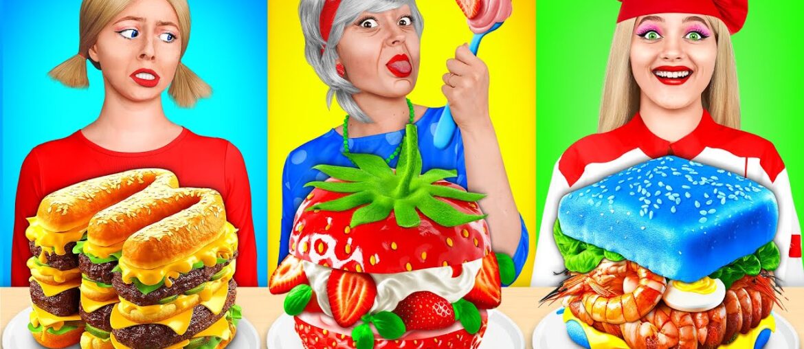 Me vs Grandma Cooking Challenge |  Chef Battle at Secret Kitchen by Mega Game