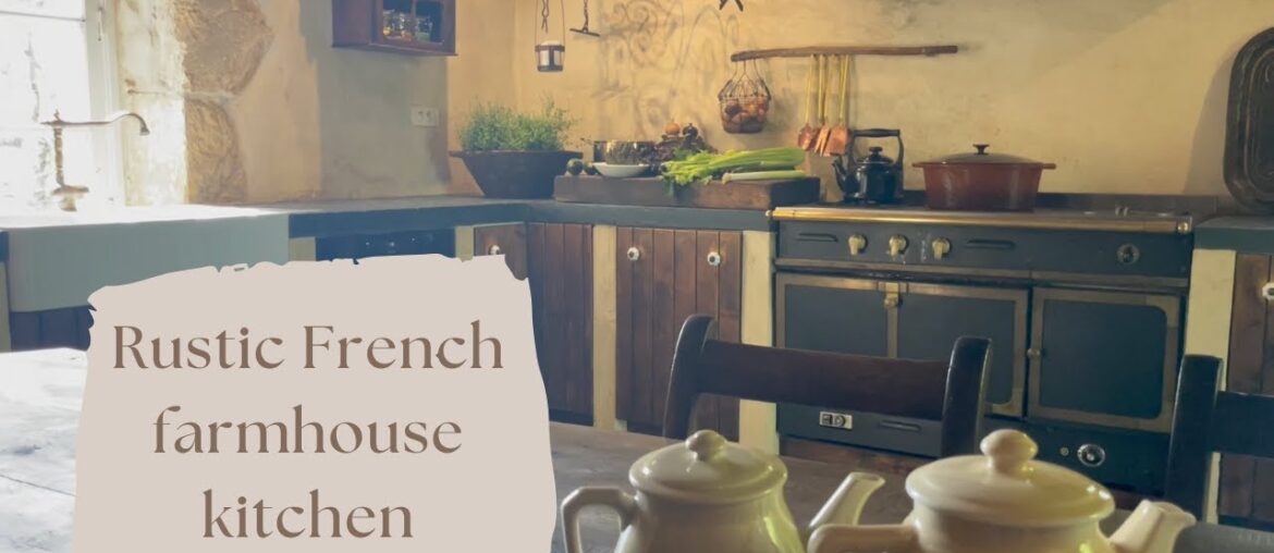 A rustic french farmhouse kitchen in Dordogne, France