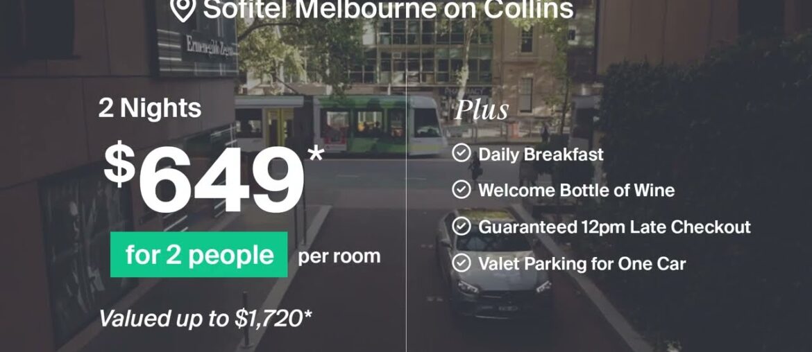 French-Inspired Sofitel Melbourne on Collins with Daily Breakfast, Valet Parking & Late Checkout French-Inspired Sofitel Melbourne on Collins with Daily Breakfast, Valet Parking & Late Checkout