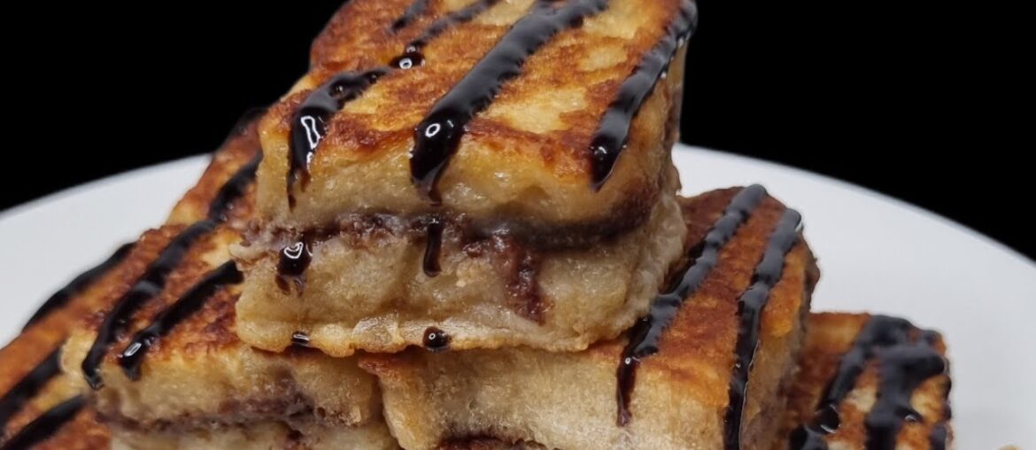 Nutella french toast | Eggless french toast #nutellalover #easybreakfast #lunchbox