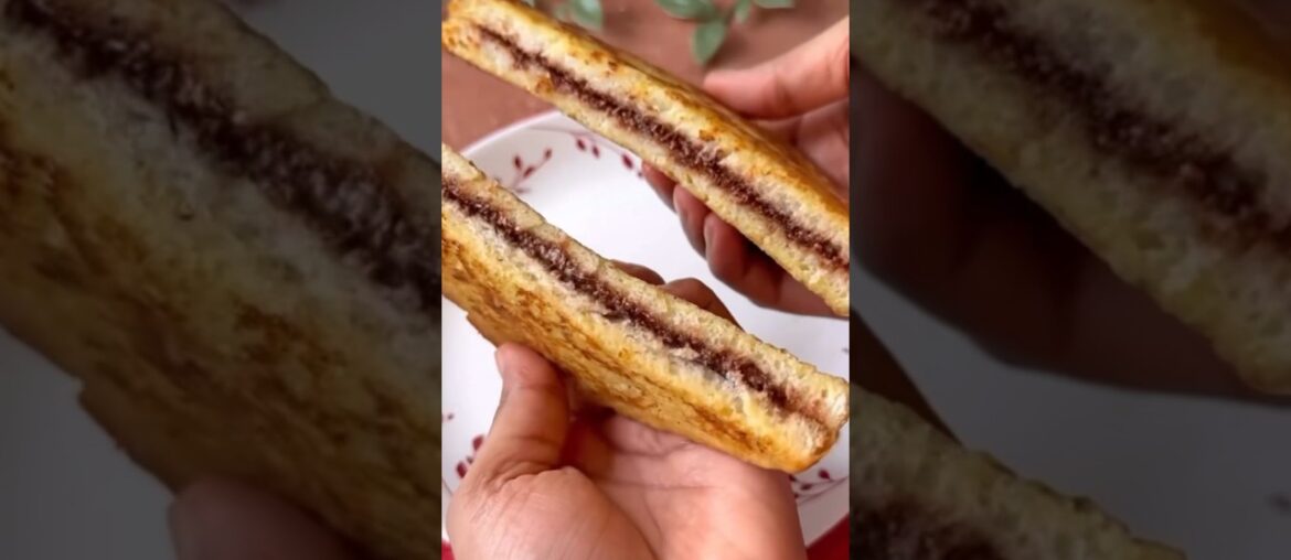 Nutella stuffed french toast recipe #shorts #viral