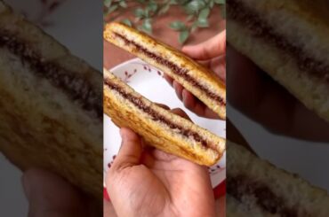 Nutella stuffed french toast recipe #shorts #viral