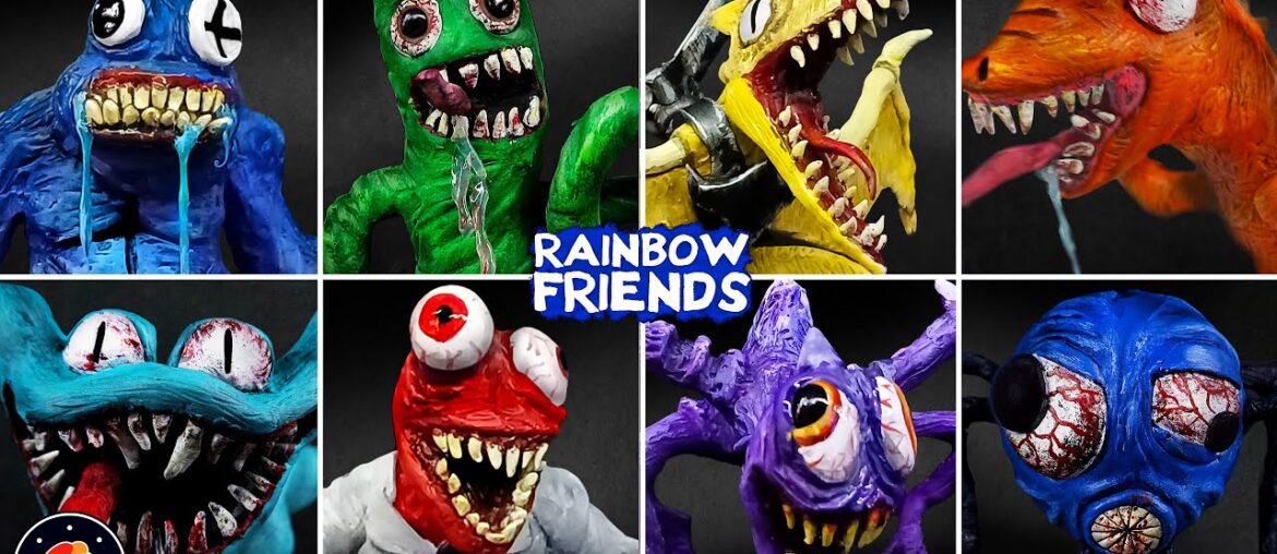 ESCULPIENDO a LOS RAINBOW FRIENDS pero MAS CREPPY y REALISTAS!! (Rainbow Friends 2) | PlastiVerse