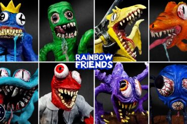 ESCULPIENDO a LOS RAINBOW FRIENDS pero MAS CREPPY y REALISTAS!! (Rainbow Friends 2) | PlastiVerse