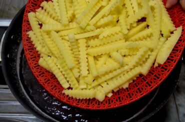 frozen french fries recipe | crispy french fries | crinkle cut fries | Mohsin cooking