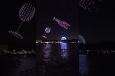 Drone Display during Wine Festival at Bordeux, France
