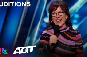 Maureen Langan has the judges in STITCHES! | Auditions | AGT 2023