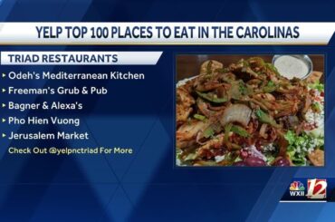 Triad restaurants featured on Yelp's Top 100 places to eat in the Carolinas