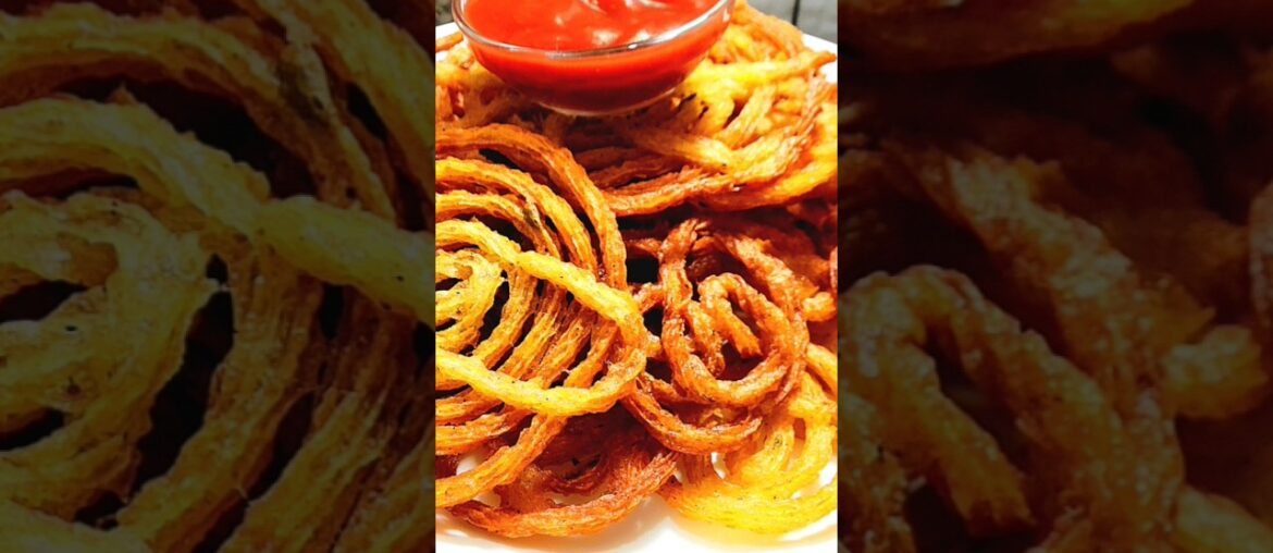 Crispy Spiral French Fries !amazing potato recipe || #shorts #mykitchenwb #youtubeshorts