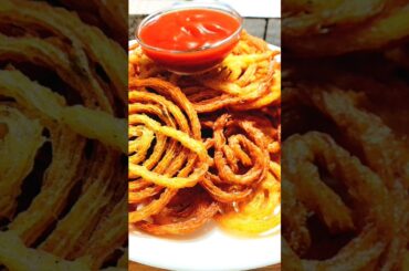 Crispy Spiral French Fries !amazing potato recipe || #shorts #mykitchenwb #youtubeshorts
