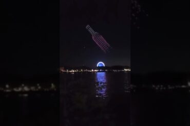 The French city of Bordeaux celebrating the wine festival with 400 drones.