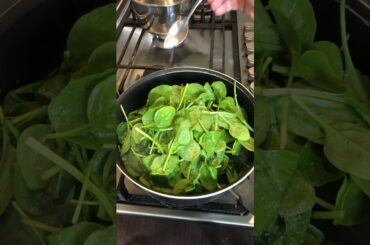 Spinach with Coconut recipe in French with Eng SUB #recettefacile #vegan