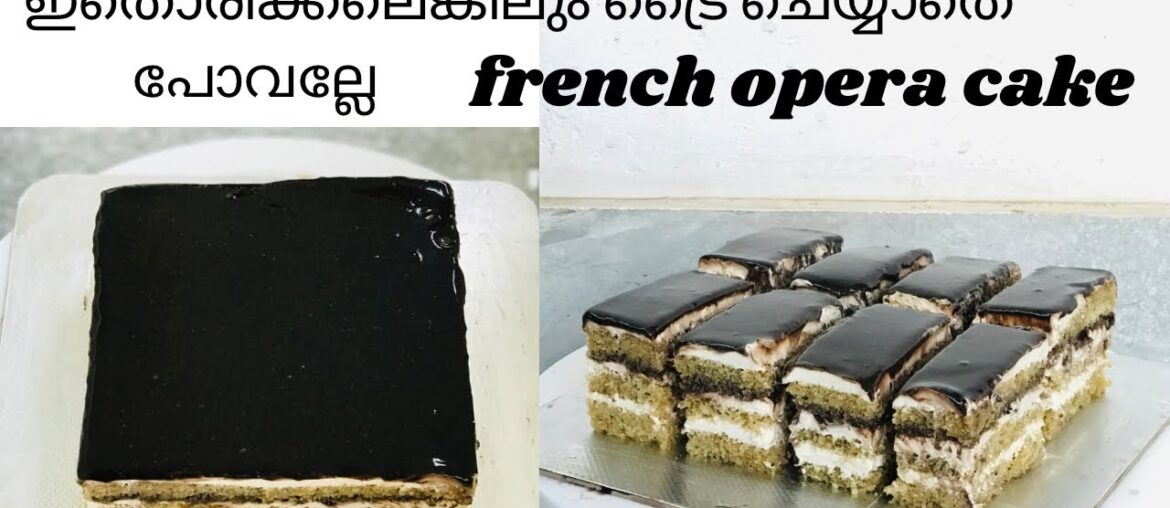 French opera cake/opera cake in Malayalam/french opera cake Malayalam /cake recipe/thanoos world