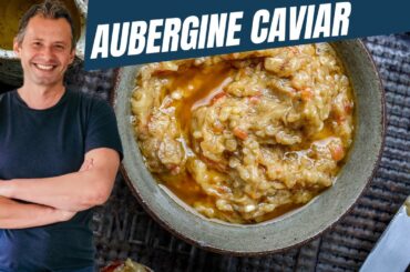 Easy homemade aubergine caviar (eggplant dip)