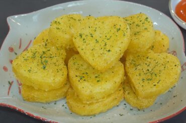 Easy Potato Recipe ! Heart Shaped Potato ! Crispy French Fries ! Potato Snacks