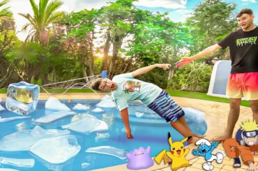 LE PERDANT TOMBE DANS LA PISCINE FROIDE !