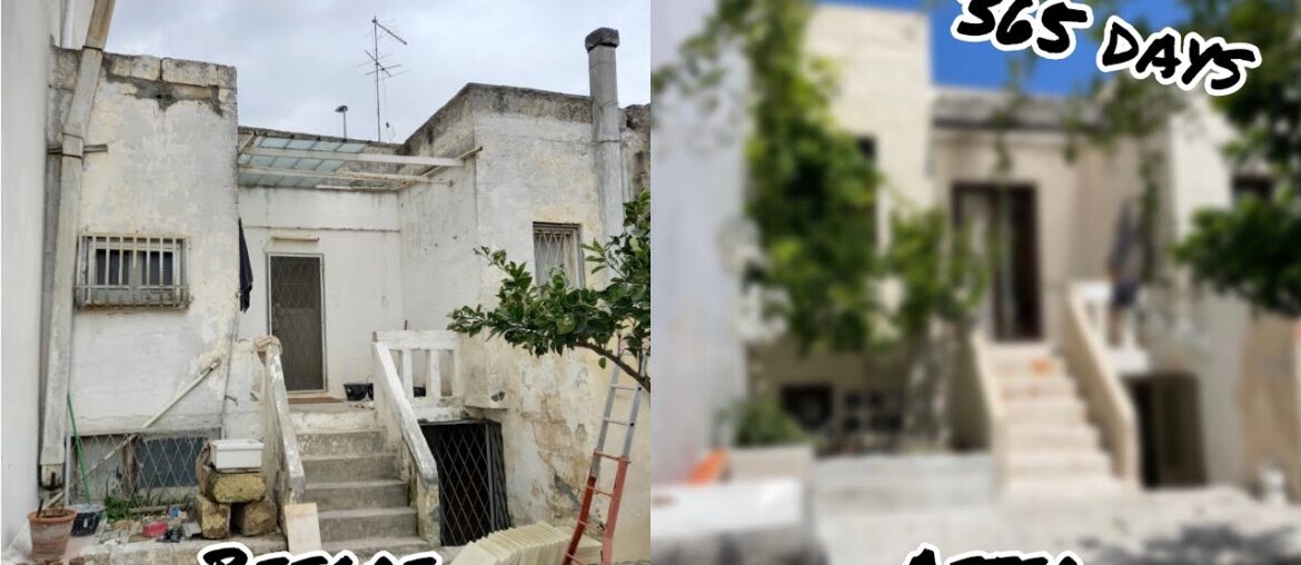 ONE YEAR TIMELAPSE in 40 mins// COUPLE RENOVATING neglected Italian village house ONE YEAR TIMELAPSE in 40 mins// COUPLE RENOVATING neglected Italian village house