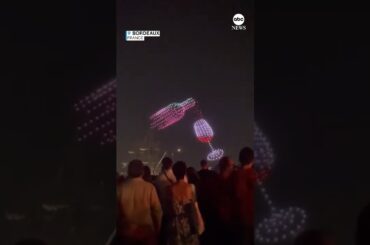 Bordeaux Wine Festival puts on a spectacular drone show along the banks of the Garonne River #drone