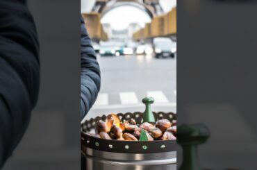 Best Paris Street Food - French Roasted Chestnuts Recipe - Best Street Food In Paris | #shorts