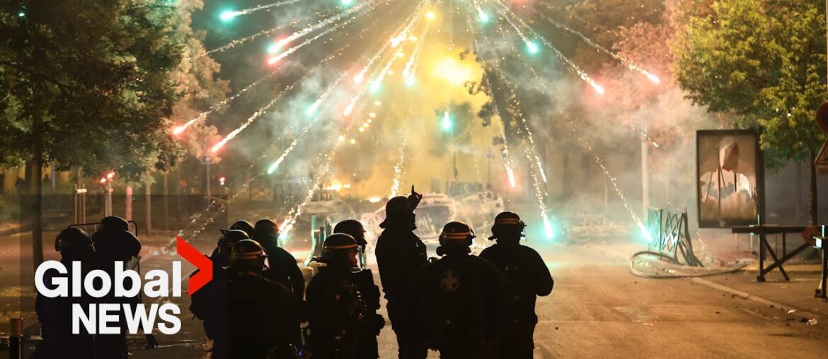 France protests: Fireworks, cars ablaze in 3rd night of rioting over teen's killing