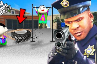 GTA 5 : Franklin Training Shinchan & Pinchan To Join Police ! (GTA 5 Mods)