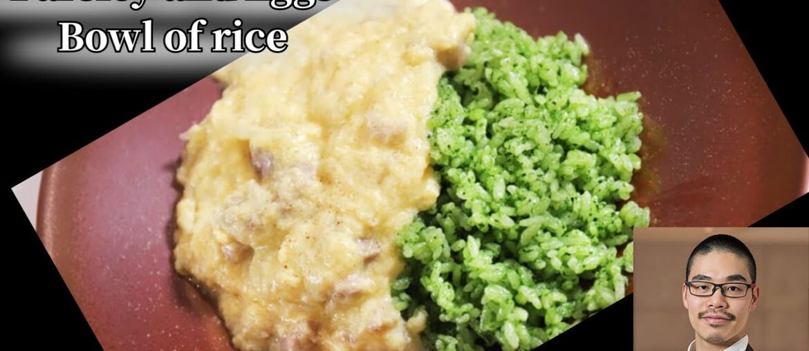 French chef's staff meal / Basil rice and eggs go well together !