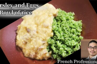 French chef's staff meal / Basil rice and eggs go well together !