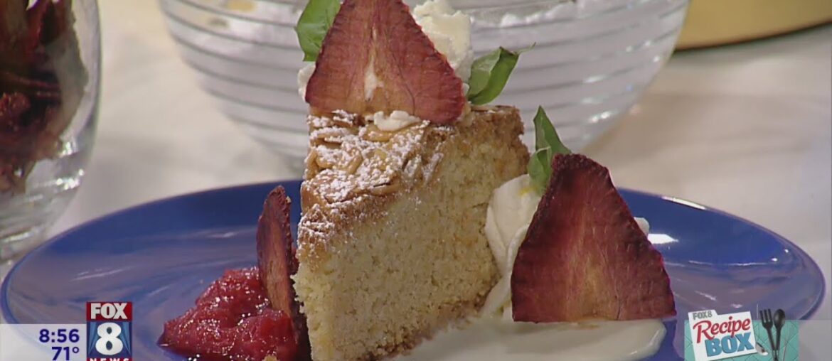 FOX Recipe Box: Gluten-free almond cake with strawberry rhubarb jam