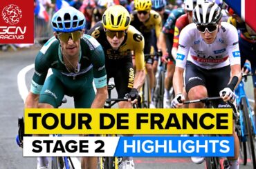 Fireworks From Yellow Jersey Favourites! | Tour De France 2023 Highlights - Stage 2