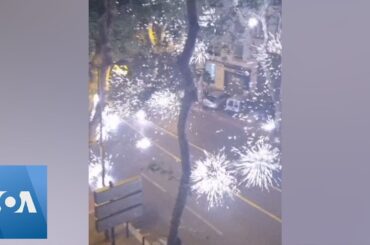 French Protesters Shoot Fireworks Amid Riots  | VOA News