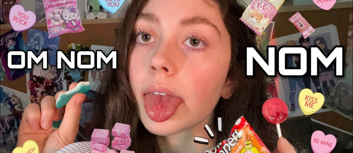Asmr. Sweet Mouth Sounds w/ Gum Chewing ( lollipop noms, pop rocks, eating sounds )