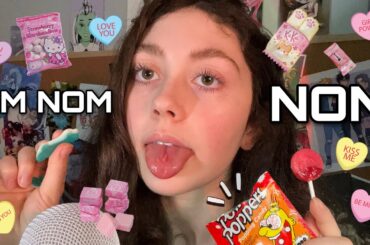 Asmr. Sweet Mouth Sounds w/ Gum Chewing ( lollipop noms, pop rocks, eating sounds )