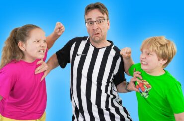 Avelina and Akim play challenges with Dad