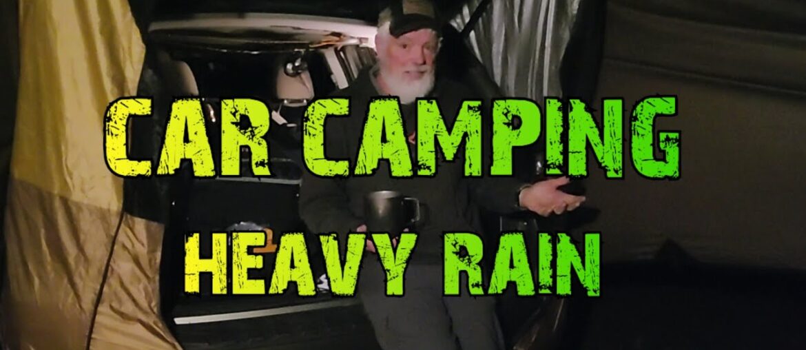 Rain Storm  / Car Camp / Subaru Outback Overnight / Thunder and Lightning Storm