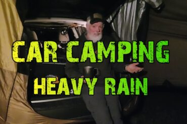 Rain Storm  / Car Camp / Subaru Outback Overnight / Thunder and Lightning Storm