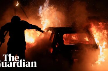 French police fire teargas and protesters burn cars on fifth night of riots