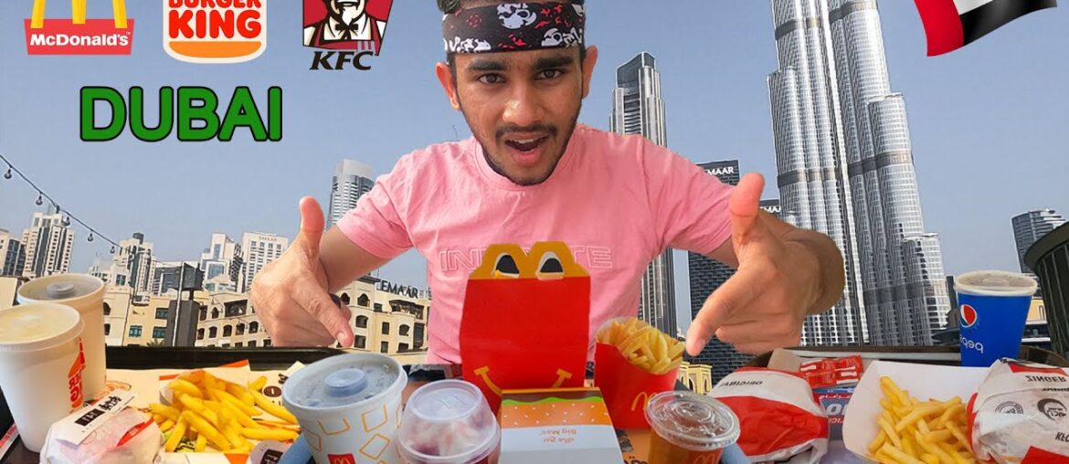 WHAT YOU CAN BUY FOR 10 DOLLARS IN dubai mcdonalds  BURGER KING AND KFC