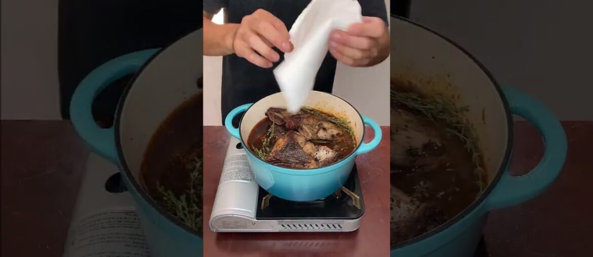 Red Wine Beef Ribs #shorts #cooking #food #homecook #french #homemade #wine #beef #ribs #kitchen