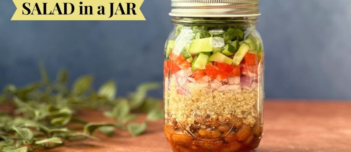 High Protein Salad-in-a-Jar Recipe | Indian Meals Prep | Grab n go salad | Flavours Of Food