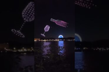 Wine Festival in Bordeaux France .France celebrates wine festival by a drone show