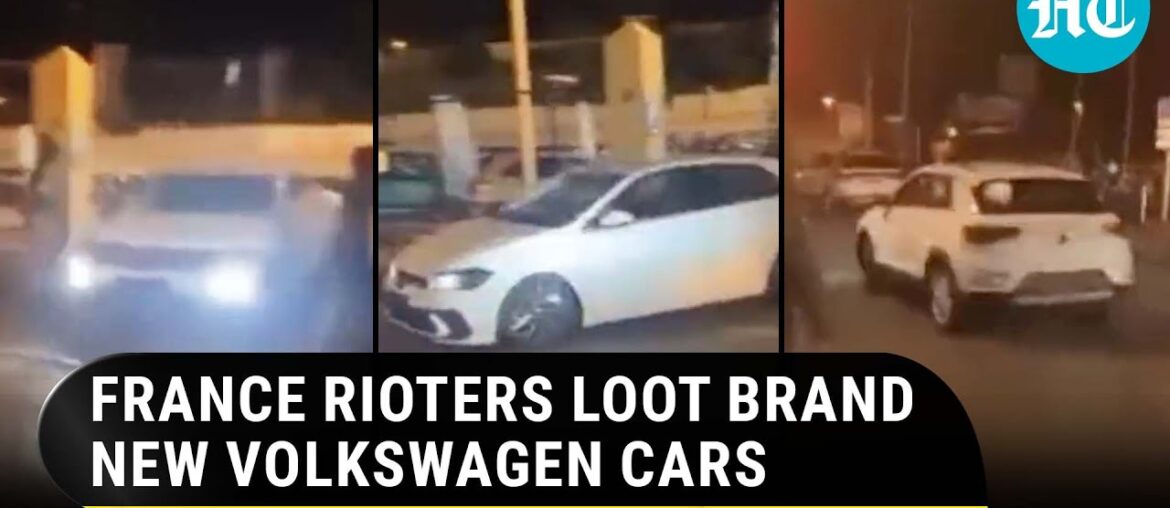 Viral: France Rioters Break Into Volkswagen Showroom in Marseille; Drive Away in Brand New Cars