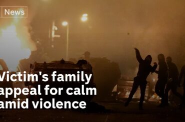 France protests: Crowds gather outside town halls urging calm after six nights of riots