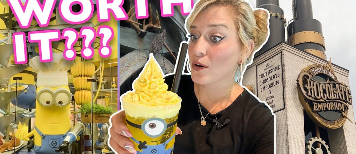 Eating Universal's Most Popular Meals | Minion Cafe, Toothsome Chocolate Emporium, Three Broomsticks