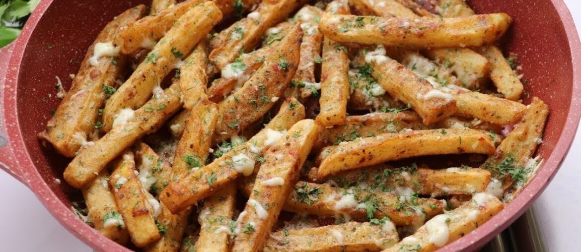 Crispy French fries with Garlic Butter :: Potato Recipes