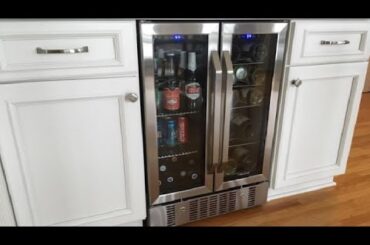 NewAir 18 Bottle 60 Can French Door Wine & Beverage Cooler - White Red Wine Countertop Fridge Review