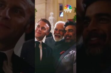 Modi In France: French President Macron, PM Modi & Actor R Madhavan Take A Selfie | CNBC TV18