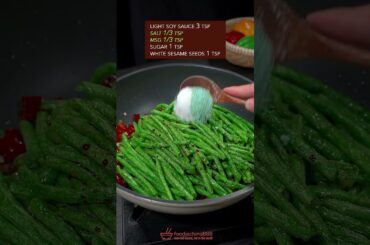 EASY VEGAN STIR-FRIED GREEN BEANS RECIPE #veganrecipes #vegetarian #greenbeans #chinesefood #cooking
