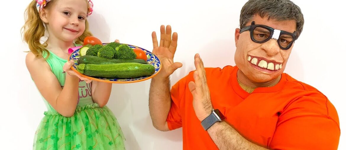 Stacy prepares healthy food for dad