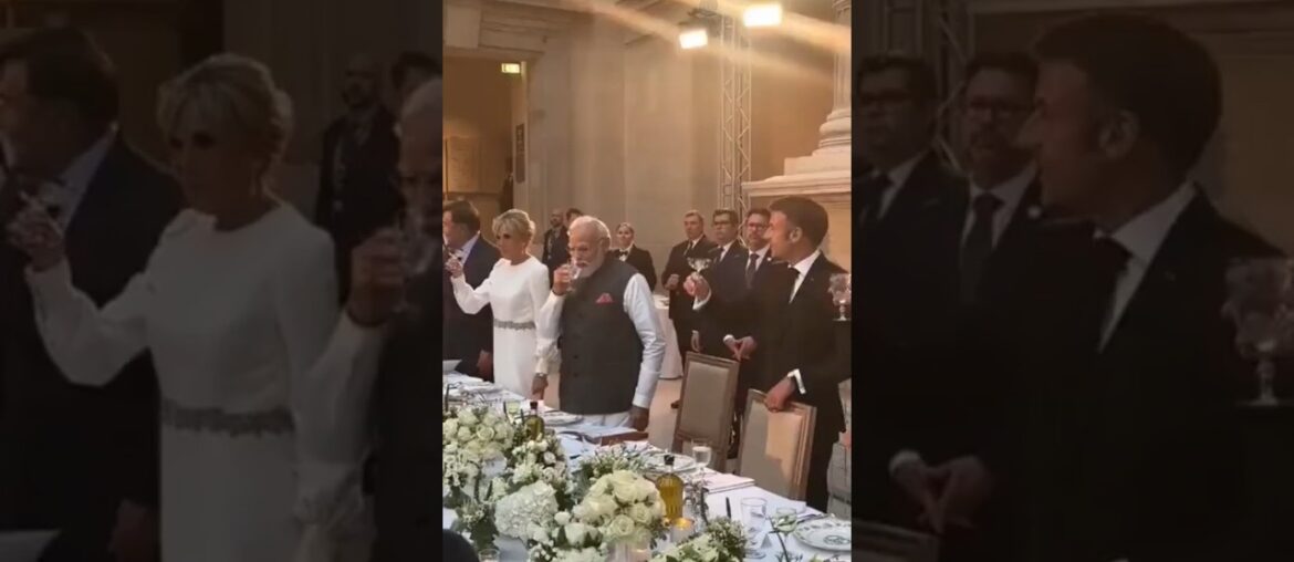PM #Modi tastes wine at French dinner? #NarendraModi #PMModi #modiinfrance