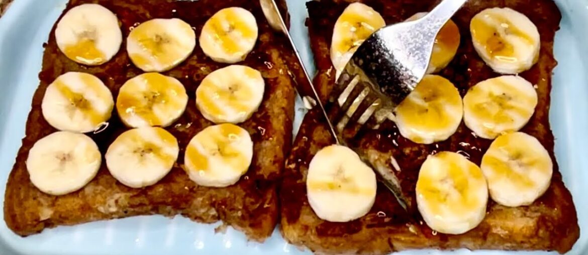 Sweet banana French Toast Recipe! Delicious Breakfast menu!